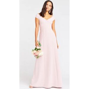 Show Me Your‎ Mumu Zurich Knot Gown Stretch Crepe Bridesmaid Maxi Dress Sz M